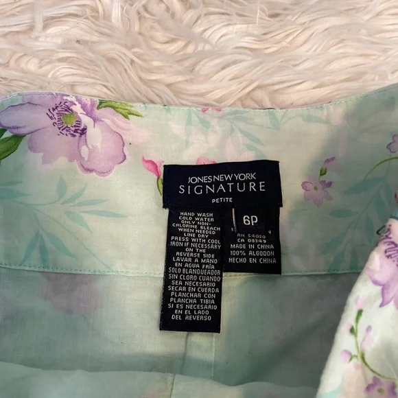 Jones New York Signature floral print skirt sz 6P - Picture 5 of 6